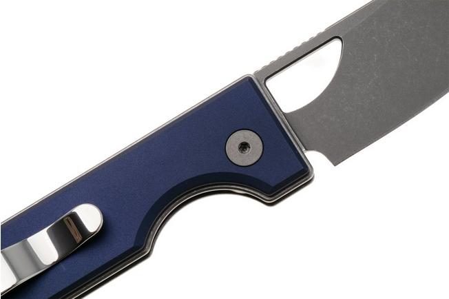 Bild für Kizer Vanguard Little Ringbo V3708A3 Graywashed AEB-L, Blue Aluminium, Taschenmesser, Matija Milovic Design