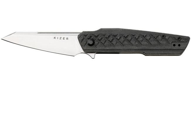 Afbeelding voor Kizer Skinner V3725A2, Stonewashed Nitro-V, Black Micarta zakmes, Maciej Torbé design