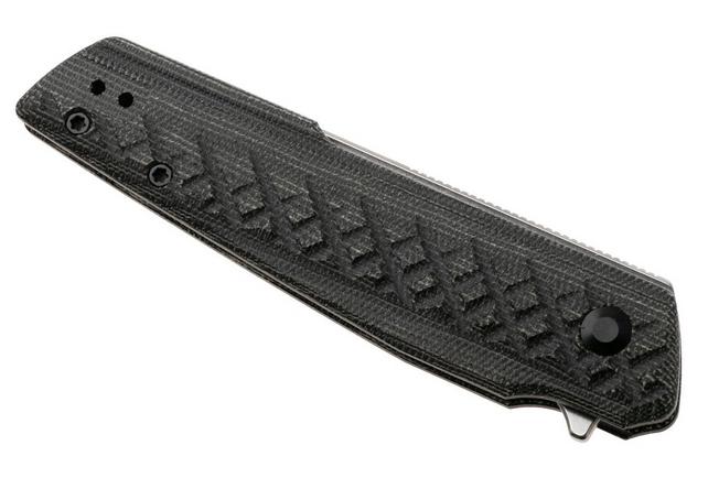 Afbeelding voor Kizer Skinner V3725A2, Stonewashed Nitro-V, Black Micarta zakmes, Maciej Torbé design