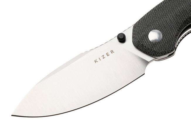 Afbeelding voor Kizer Meteora V3730A1, Satin Nitro-V, Black Micarta zakmes, Evgeniy Bulychev design 