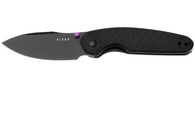 Afbeelding voor Kizer Meteora V3730A2, Black PVD Nitro-V, Black Aluminum zakmes, Evgeniy Bulychev design