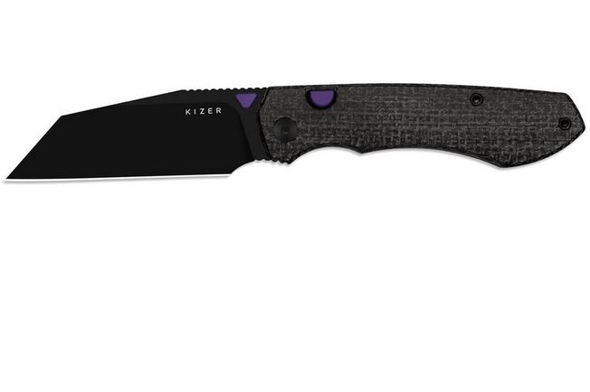 Image pour Kizer Wharning V3738BW1, PVD Böhler N690, Black Micarta couteau de poche, Johan Jordaan design