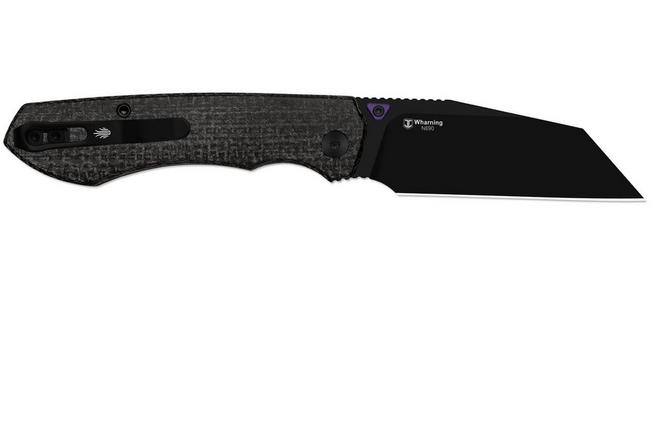 Image pour Kizer Wharning V3738BW1, PVD Böhler N690, Black Micarta couteau de poche, Johan Jordaan design