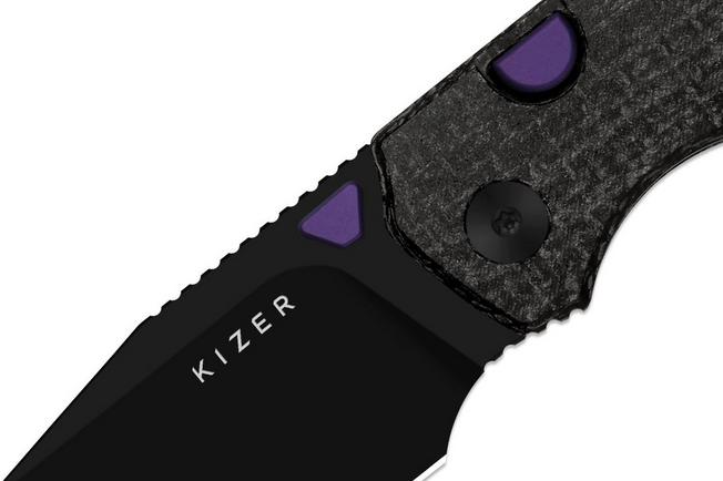 Image pour Kizer Wharning V3738BW1, PVD Böhler N690, Black Micarta couteau de poche, Johan Jordaan design