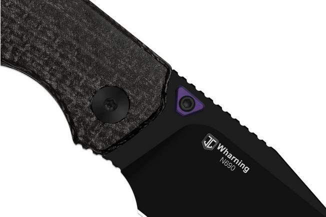 Image pour Kizer Wharning V3738BW1, PVD Böhler N690, Black Micarta couteau de poche, Johan Jordaan design