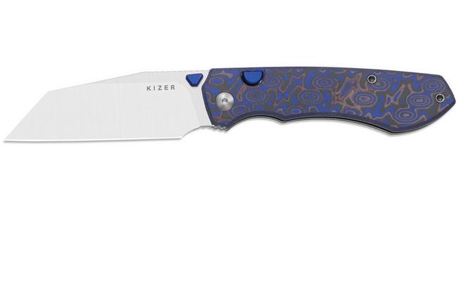 Image pour Kizer Wharning V3738BW2, Satin Böhler N690, Vortex Pattern Micarta couteau de poche, Johan Jordaan design