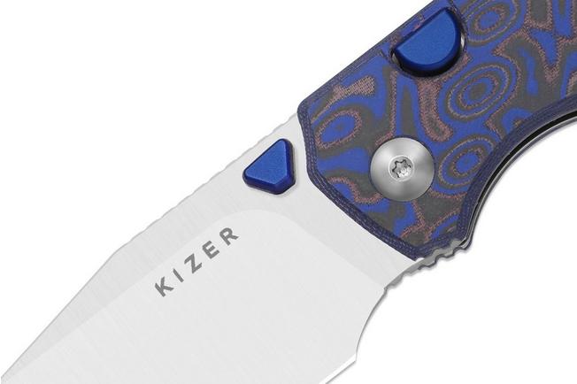 Image pour Kizer Wharning V3738BW2, Satin Böhler N690, Vortex Pattern Micarta couteau de poche, Johan Jordaan design