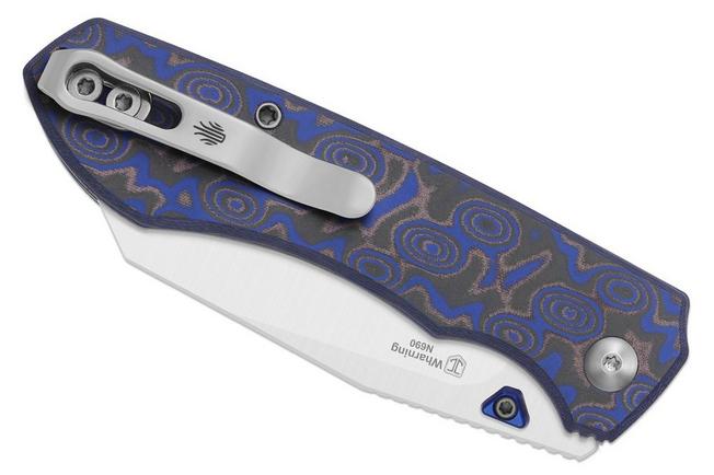 Image pour Kizer Wharning V3738BW2, Satin Böhler N690, Vortex Pattern Micarta couteau de poche, Johan Jordaan design