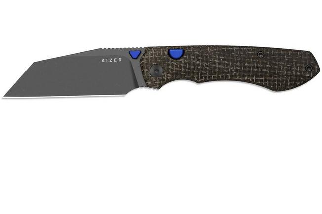 Image pour Kizer Wharning V3738BW3, Gray PVD Böhler N690, GID Canvas Micarta couteau de poche, Johan Jordaan design