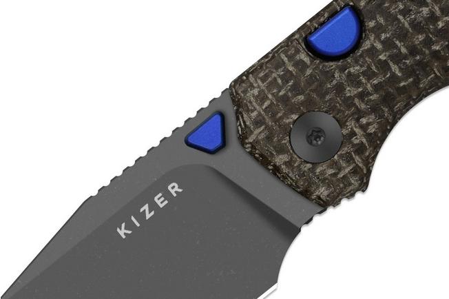 Image pour Kizer Wharning V3738BW3, Gray PVD Böhler N690, GID Canvas Micarta couteau de poche, Johan Jordaan design