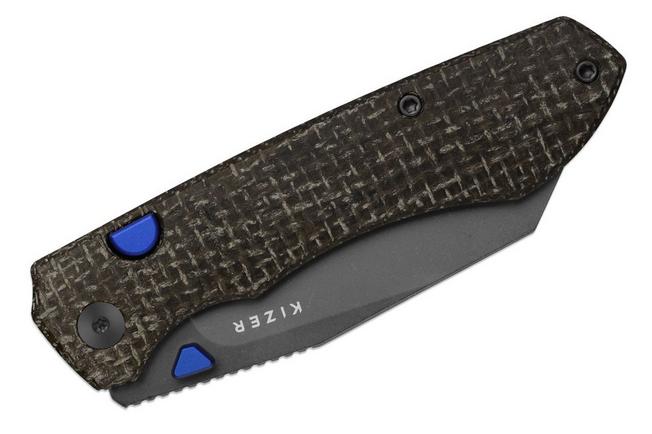 Image pour Kizer Wharning V3738BW3, Gray PVD Böhler N690, GID Canvas Micarta couteau de poche, Johan Jordaan design