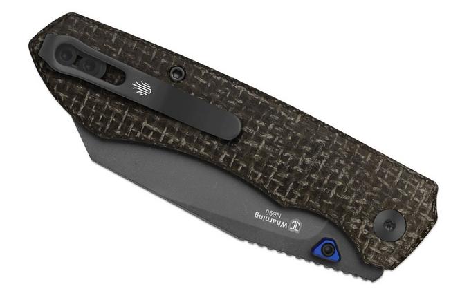Image pour Kizer Wharning V3738BW3, Gray PVD Böhler N690, GID Canvas Micarta couteau de poche, Johan Jordaan design