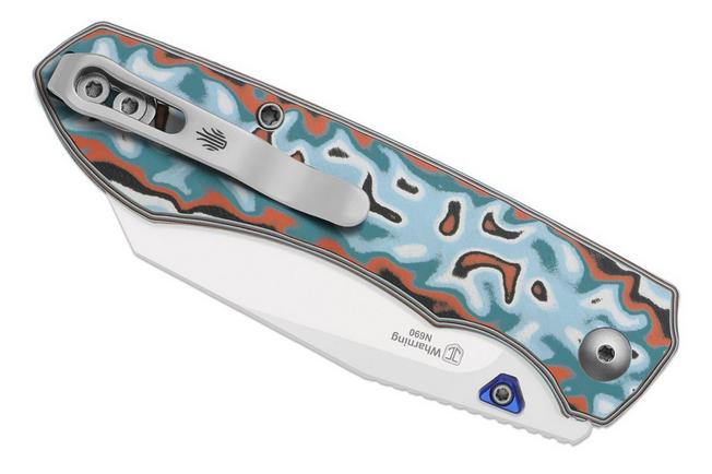Image pour Kizer Wharning V3738BW4, Satin Böhler N690, Vortex Pattern Micarta couteau de poche, Johan Jordaan design
