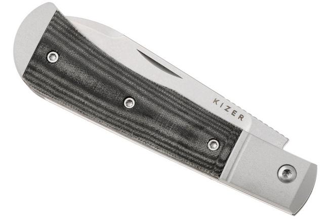 Image for Kizer Trestle D V3760A1 Stonewashed Nitro-V, Aluminum & Norplex UltreX Micarta, pocket knife, Azo design