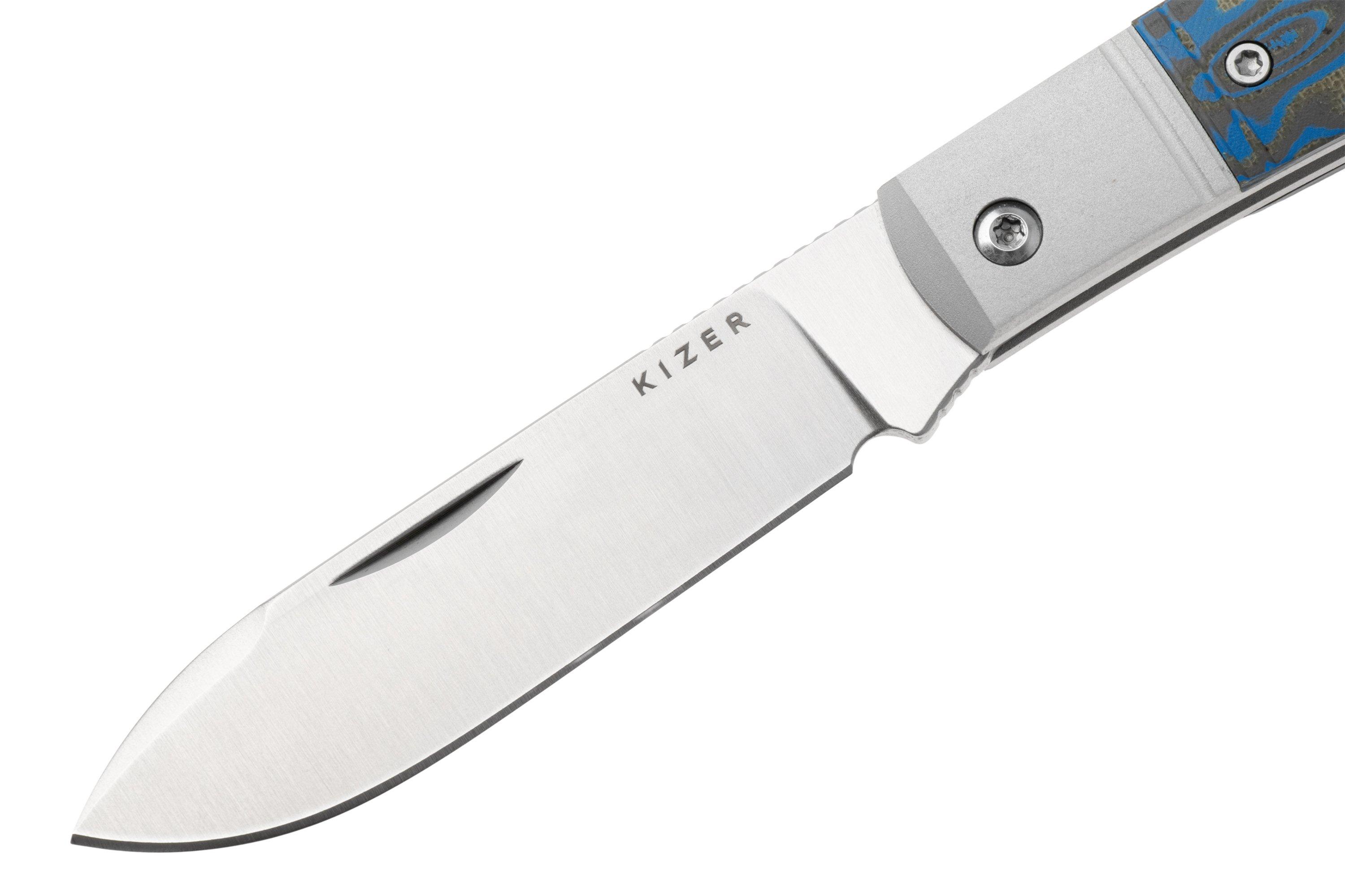 Kizer Trestle D V3760A2 Satin Nitro-V, Aluminum & Vortex Micarta