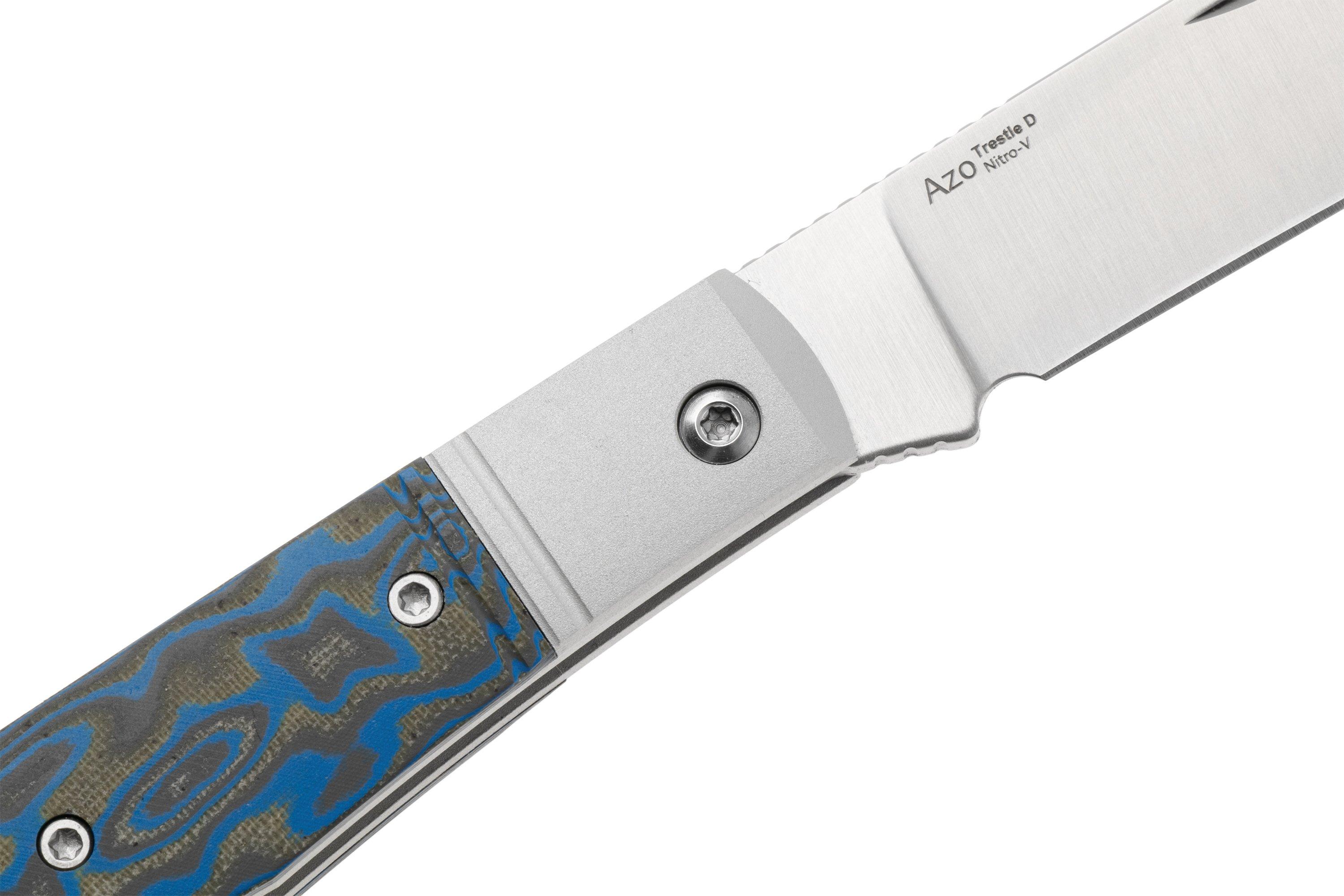 Kizer Trestle D V3760A2 Satin Nitro-V, Aluminum & Vortex Micarta