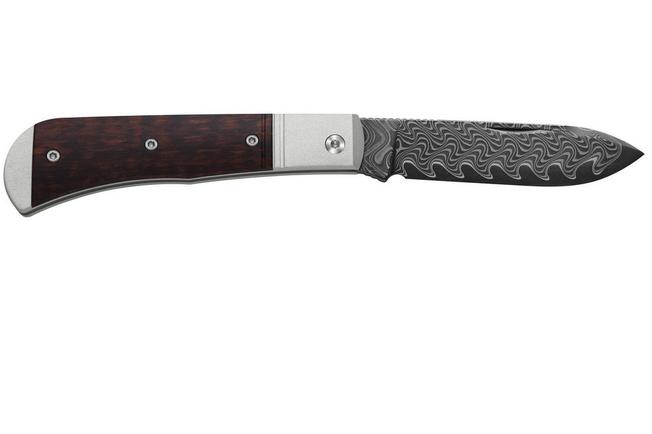 Bild für Kizer Trestle D V3760A3 Acid-Washed Damascus, Aluminum & Leopardwood, Taschenmesser, Azo Design