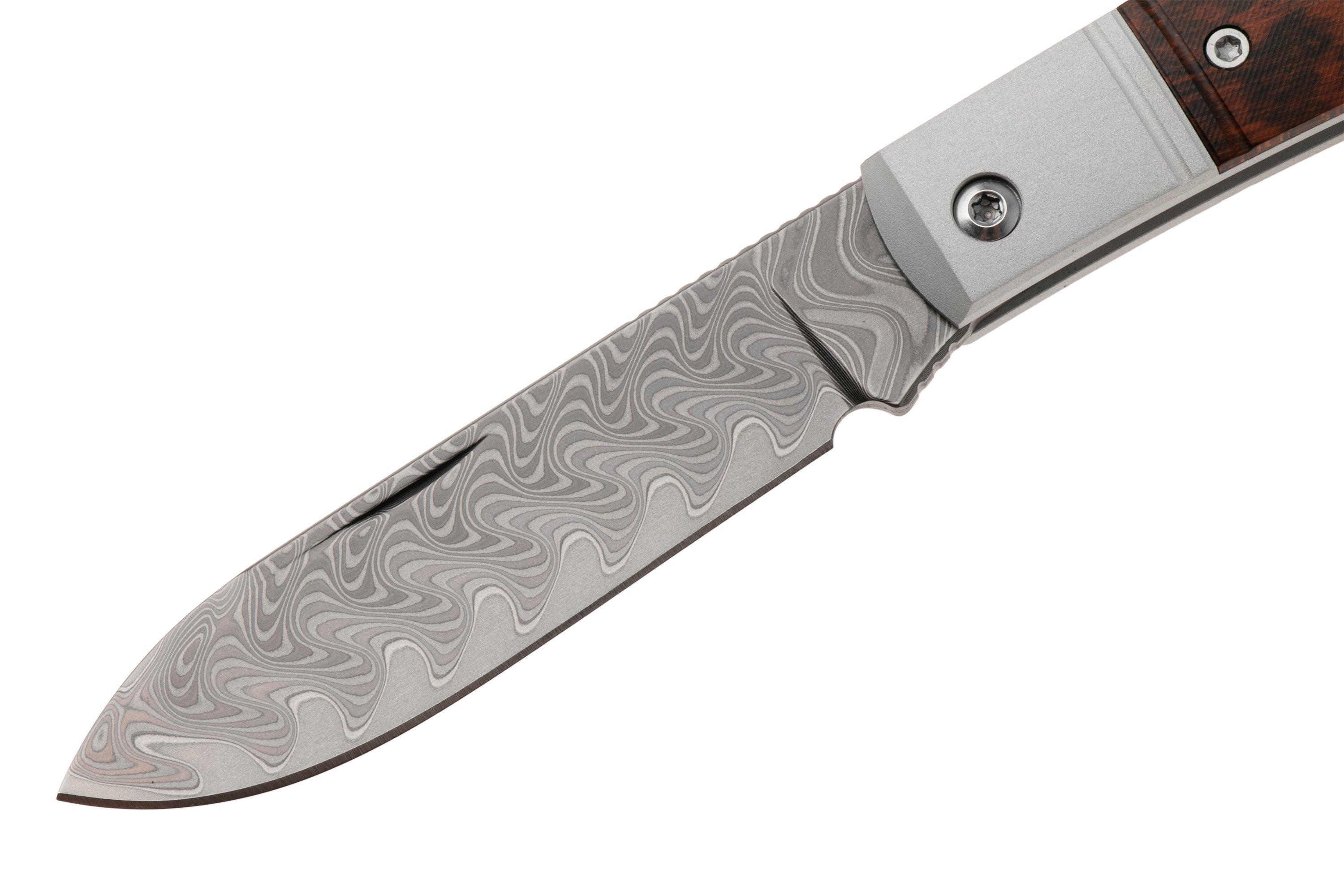 Kizer Trestle D V3760A3 Acid-Washed Damascus, Aluminum