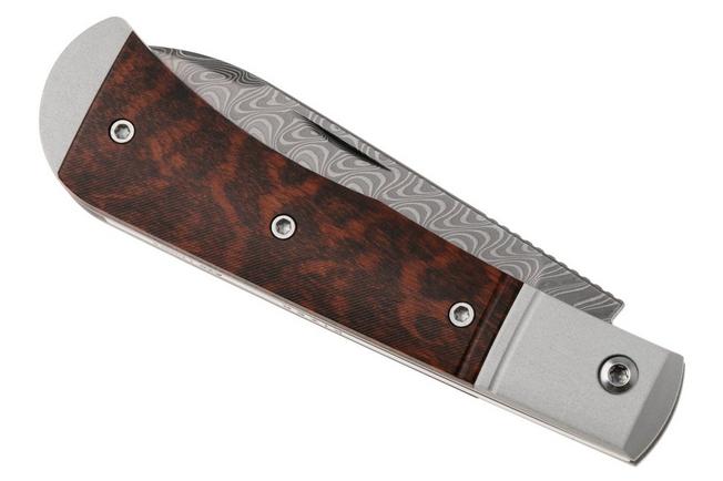 Bild für Kizer Trestle D V3760A3 Acid-Washed Damascus, Aluminum & Leopardwood, Taschenmesser, Azo Design