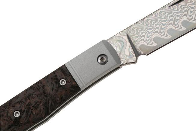 Afbeelding voor Kizer Vanguard Trestle D V3760A4 Acid-Washed Rainbow Damascus, Aluminium & Copper FatCarbon, zakmes, Azo design