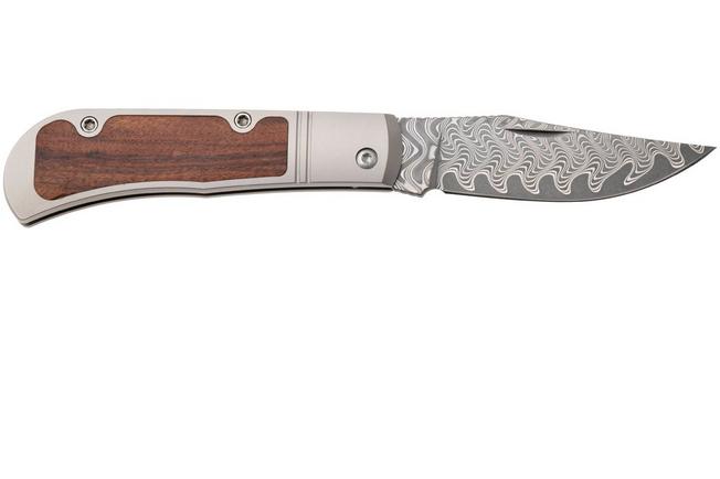 Afbeelding voor Kizer Vanguard Trestle V3761A2 Acid Washed Damascus, Titanium Mkuruti Inlay, zakmes, Azo design