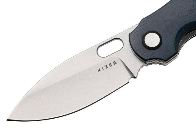 Afbeelding voor Kizer Vanguard Seagull V3770A2 Stonewashed 14C28N, Blue Canyon Richlite, zakmes