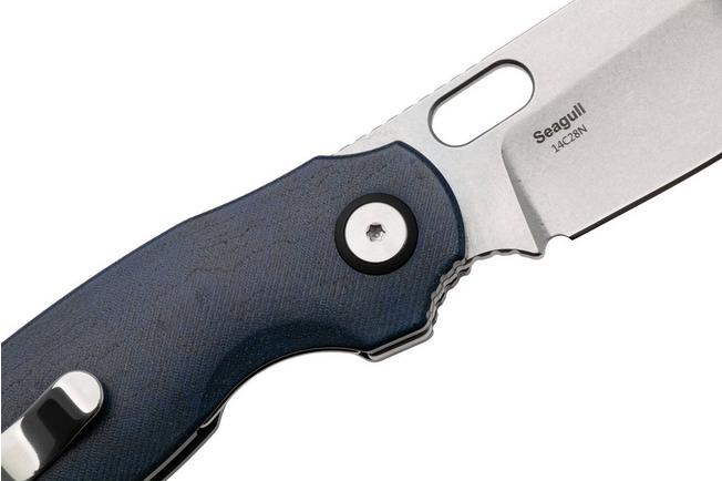 Afbeelding voor Kizer Vanguard Seagull V3770A2 Stonewashed 14C28N, Blue Canyon Richlite, zakmes