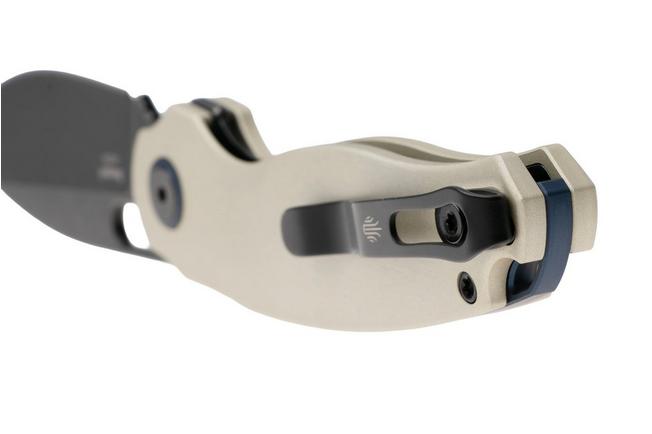 Afbeelding voor Kizer Vanguard Seagull V3770A3 Blackwashed 14C28N, Champagne Aluminium, zakmes