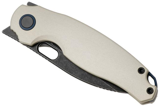 Afbeelding voor Kizer Vanguard Seagull V3770A3 Blackwashed 14C28N, Champagne Aluminium, zakmes