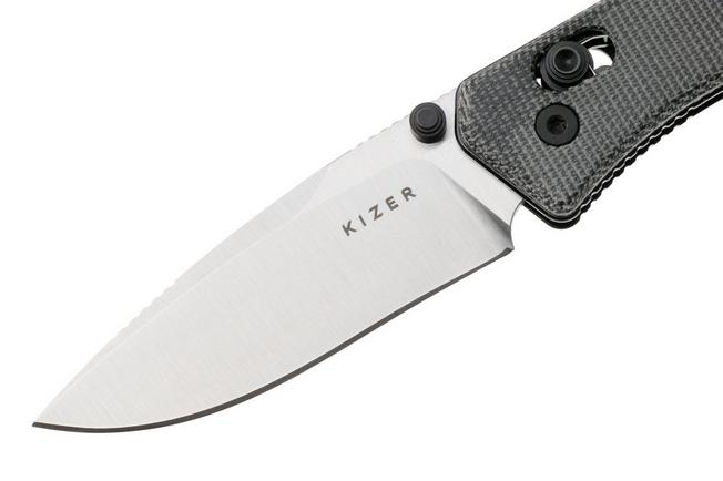 Afbeelding voor Kizer Vanguard Aegis V3774A1 Satin AEB-L, Black Micarta, zakmes, Azo design