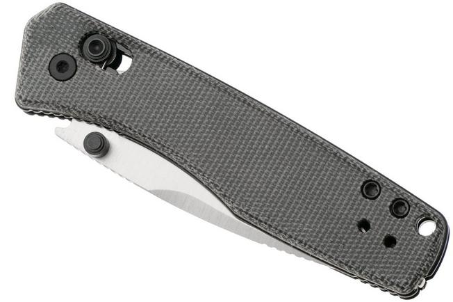 Afbeelding voor Kizer Vanguard Aegis V3774A1 Satin AEB-L, Black Micarta, zakmes, Azo design