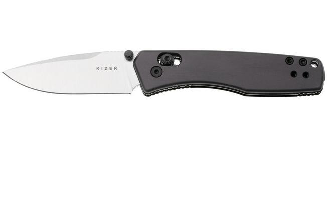 Afbeelding voor Kizer Vanguard Aegis V3774A4 Satin AEB-L, Gray Aluminium, zakmes, Azo design