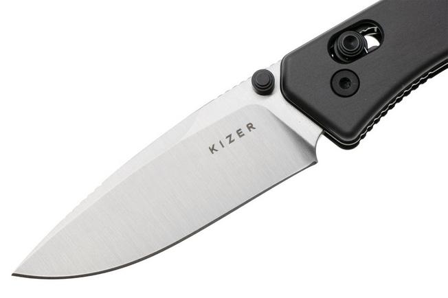 Afbeelding voor Kizer Vanguard Aegis V3774A4 Satin AEB-L, Gray Aluminium, zakmes, Azo design