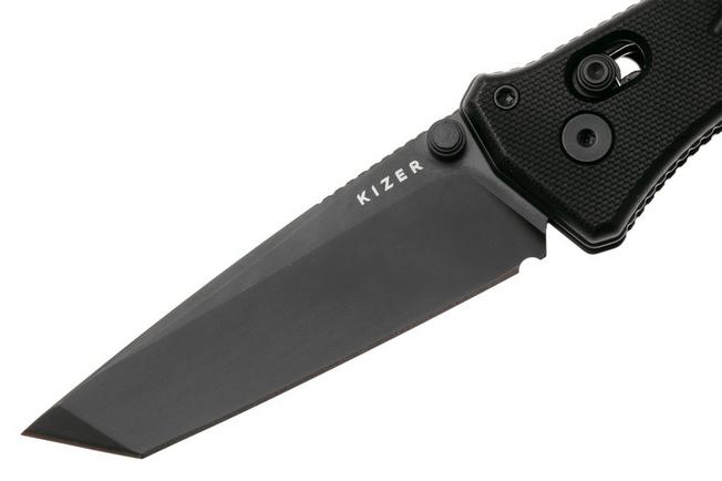 Imagen para Kizer Vanguard Aegis T V3774CTA1 PVD AEB-L, Black G10, navaja, diseño de Azo