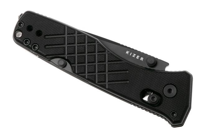 Imagen para Kizer Vanguard Aegis T V3774CTA1 PVD AEB-L, Black G10, navaja, diseño de Azo