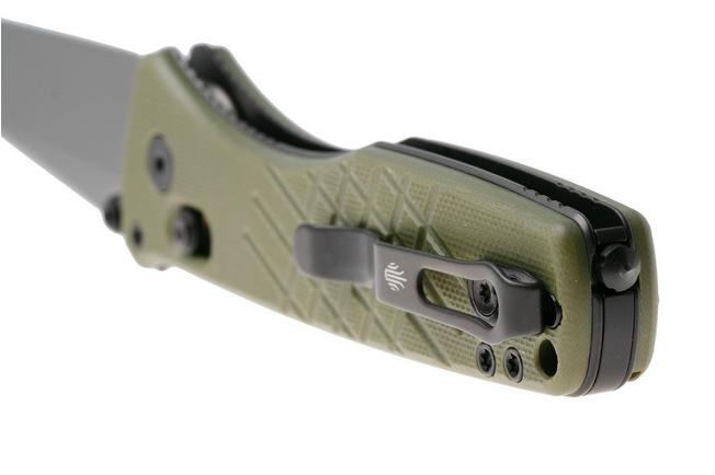 Imagen para Kizer Vanguard Aegis T V3774CTA2 Graywashed AEB-L, Olive Green G10, navaja, diseño de Azo