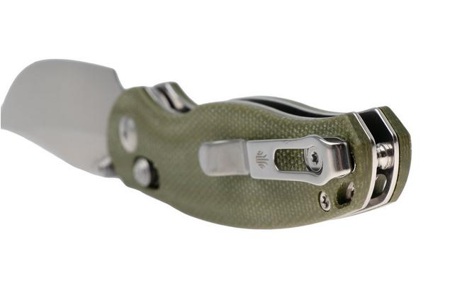 Afbeelding voor Kizer Vanguard Phoca CC V3780A1 Satin AEB-L, Green Micarta, zakmes