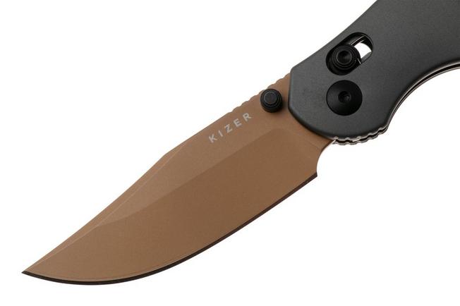 Afbeelding voor Kizer Vanguard Phoca CC V3780A2 Sunset PVD AEB-L, Gray Aluminium, zakmes