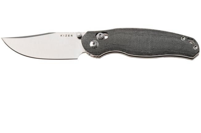 Afbeelding voor Kizer Vanguard Phoca CC V3780A3 Satin AEB-L, Black Norplex UltreX Micarta, zakmes