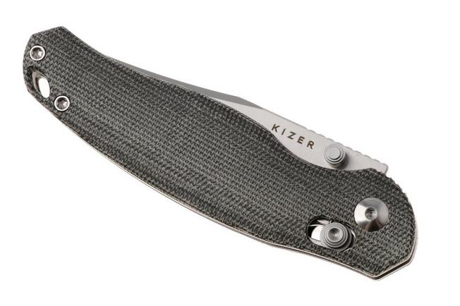 Afbeelding voor Kizer Vanguard Phoca CC V3780A3 Satin AEB-L, Black Norplex UltreX Micarta, zakmes