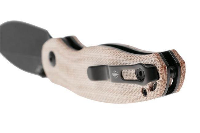 Image for Kizer Vanguard Phoca BD V3781BDA1 Blackwashed 14C28N, Brown Norplex UltreX Micarta, pocket knife