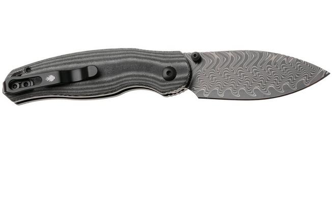 Imagen para Kizer Vanguard Phoca BD V3781BDA3 Acid Washed Damascus, Black Norplex UltreX Micarta, navaja