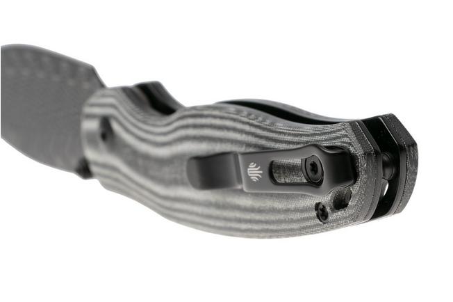 Imagen para Kizer Vanguard Phoca BD V3781BDA3 Acid Washed Damascus, Black Norplex UltreX Micarta, navaja