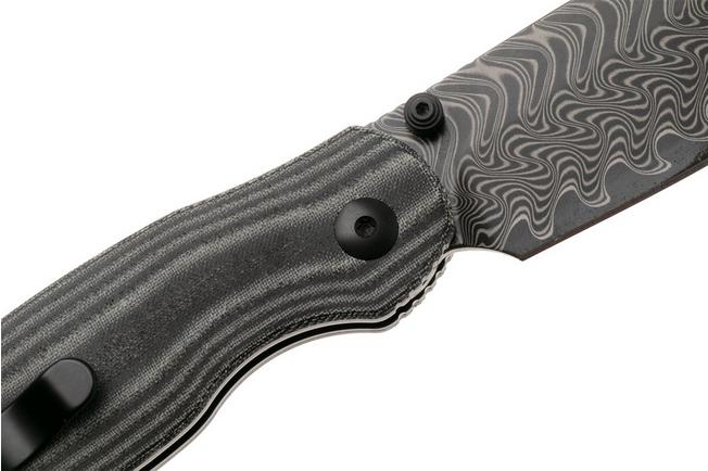 Imagen para Kizer Vanguard Phoca BD V3781BDA3 Acid Washed Damascus, Black Norplex UltreX Micarta, navaja