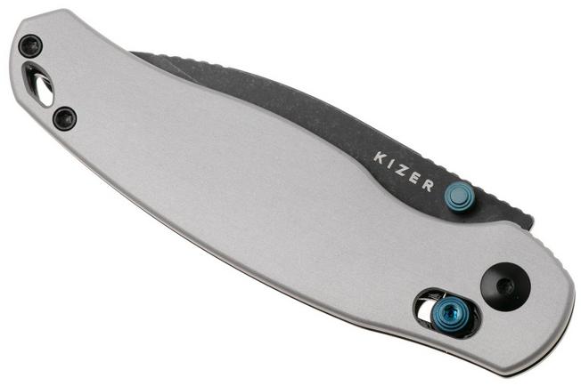 Imagen para Kizer Vanguard Phoca CD V3781CDA2 Blackwashed 14C28N, Grey Aluminium, navaja