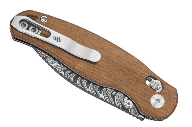 Imagen para Kizer Vanguard Phoca CD V3781CDA3 Acid Washed Damascus, Mkuruti Wood, navaja