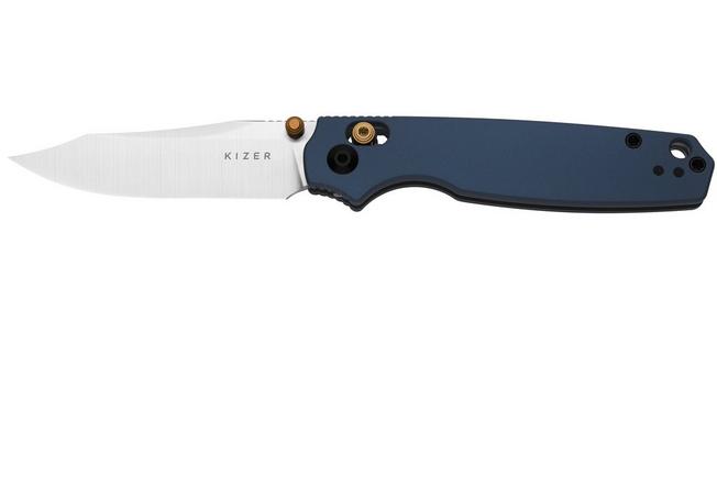 Image for Kizer Pokiman CC V3789A4 Satin AEB-L, Blue Aluminum, pocket knife