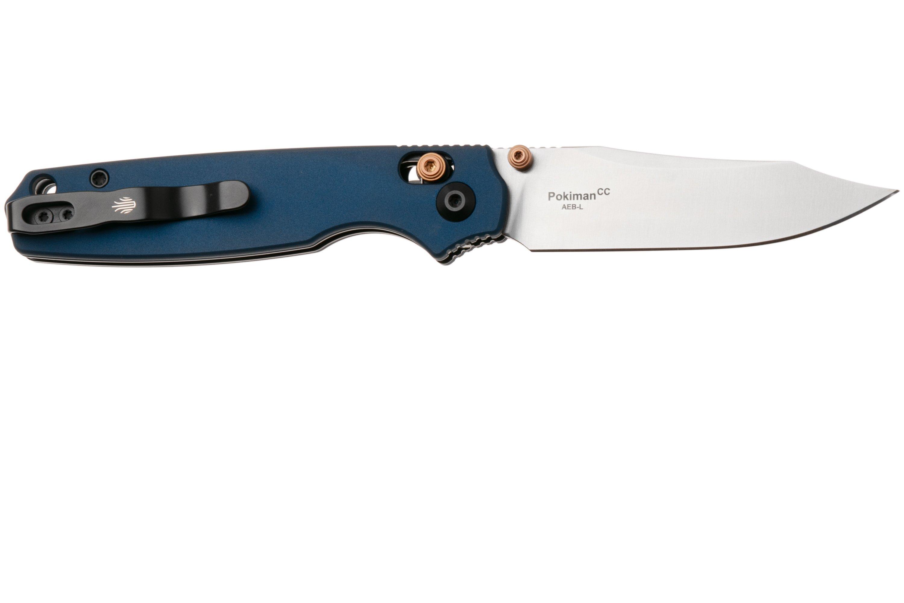 Nóż składany Kizer Pokiman CC V3789A4 Satin AEB-L, Blue Aluminum