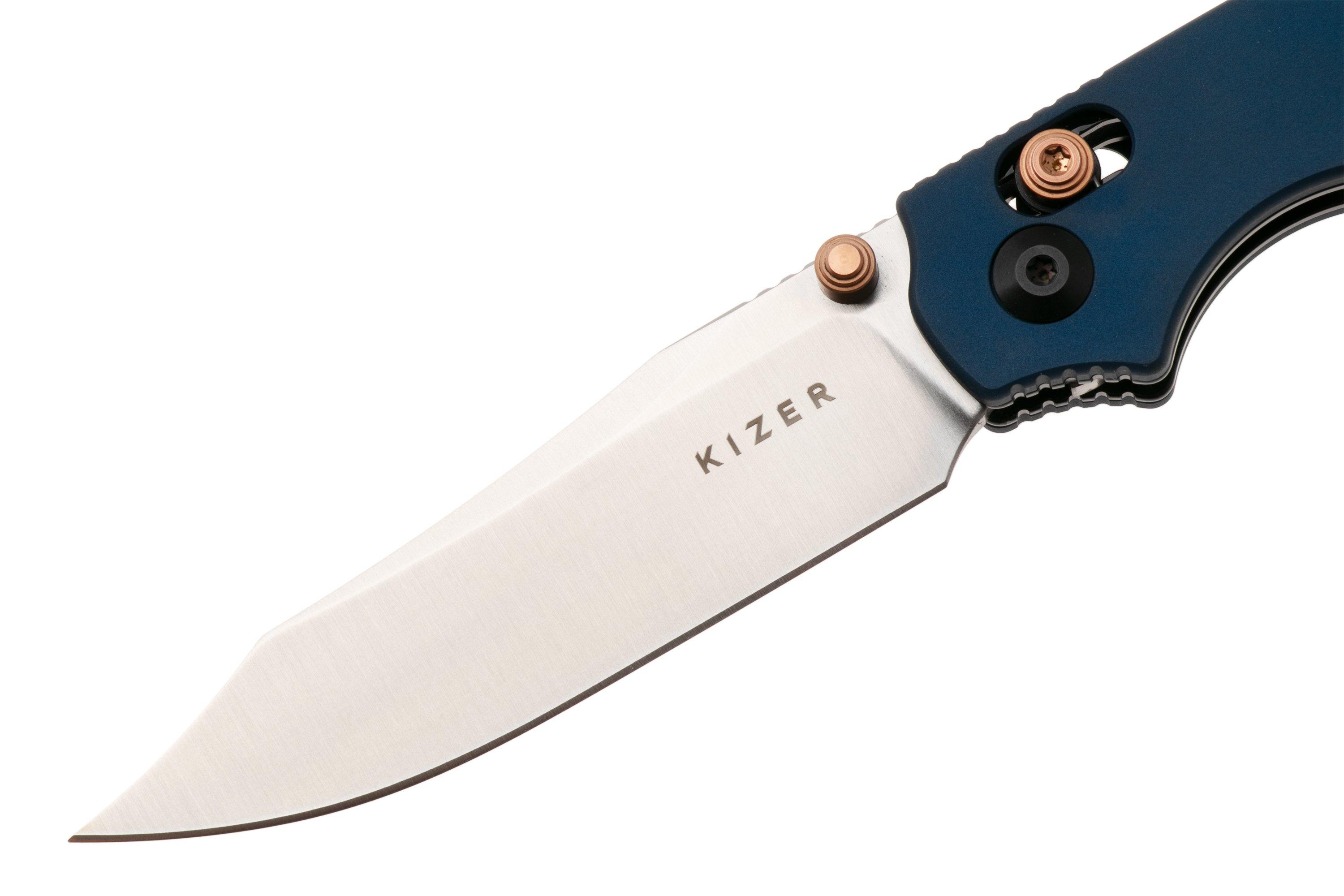 Kizer Pokiman CC V3789A4 Satin AEB-L, Blue Aluminum, pocket knife