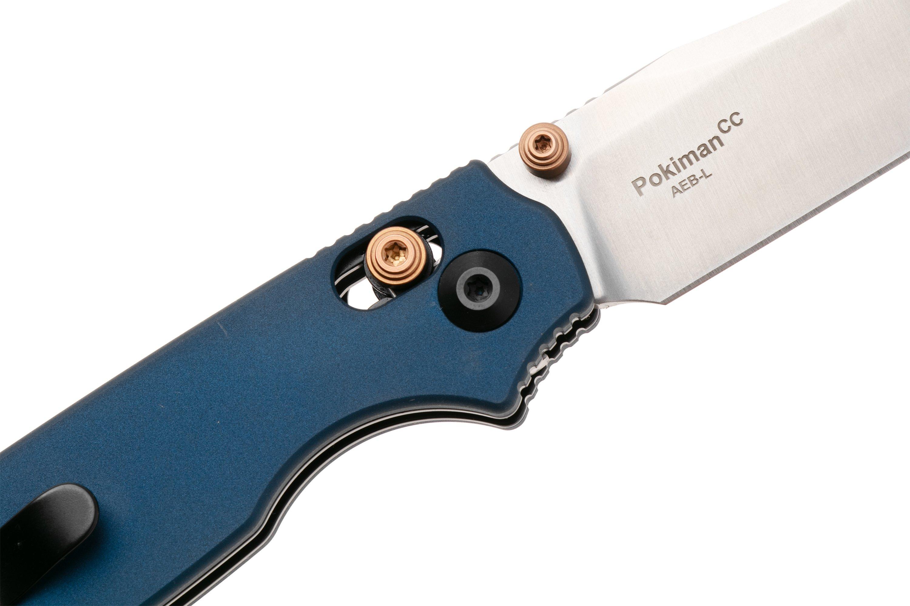 Kizer Pokiman CC V3789A4 Satin AEB-L, Blue Aluminum, pocket knife